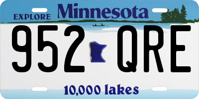 MN license plate 952QRE