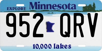 MN license plate 952QRV