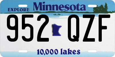 MN license plate 952QZF