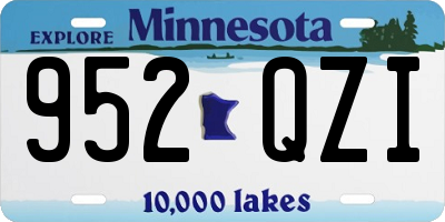 MN license plate 952QZI