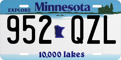 MN license plate 952QZL