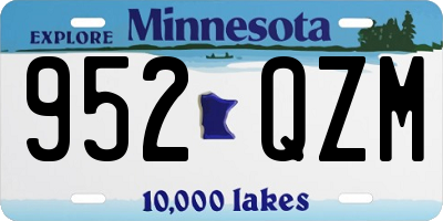 MN license plate 952QZM