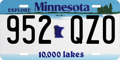 MN license plate 952QZO