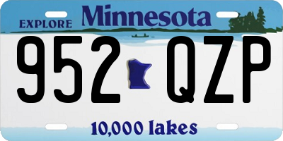 MN license plate 952QZP