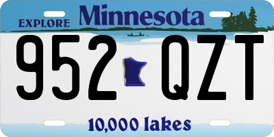 MN license plate 952QZT