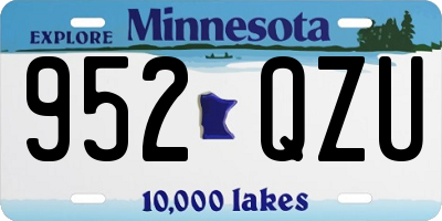 MN license plate 952QZU