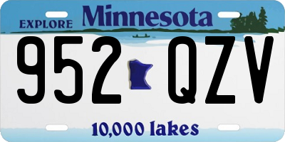 MN license plate 952QZV