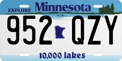 MN license plate 952QZY