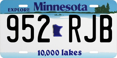 MN license plate 952RJB