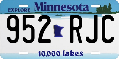 MN license plate 952RJC