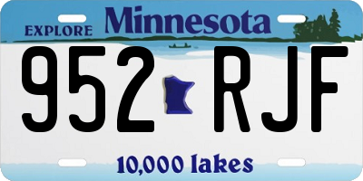 MN license plate 952RJF