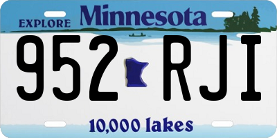MN license plate 952RJI