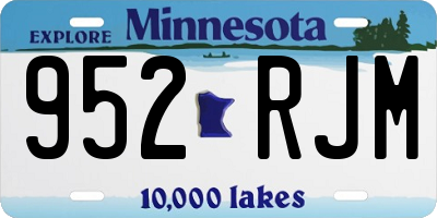 MN license plate 952RJM