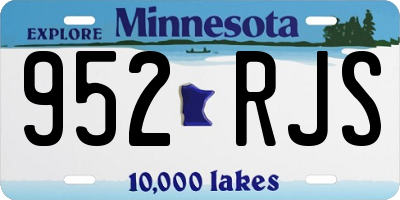 MN license plate 952RJS