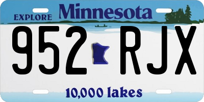 MN license plate 952RJX