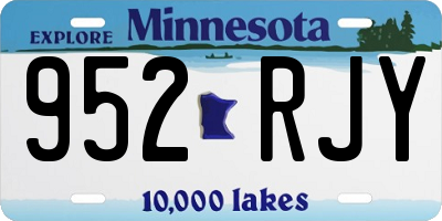MN license plate 952RJY