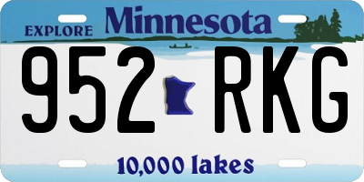 MN license plate 952RKG