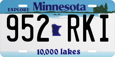 MN license plate 952RKI