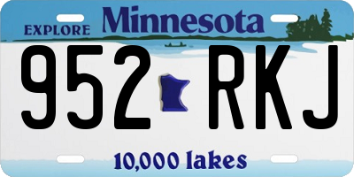 MN license plate 952RKJ