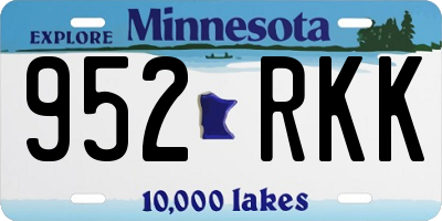 MN license plate 952RKK