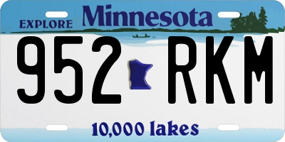 MN license plate 952RKM