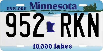 MN license plate 952RKN