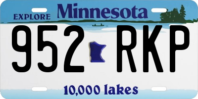 MN license plate 952RKP