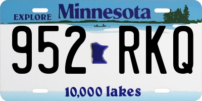 MN license plate 952RKQ