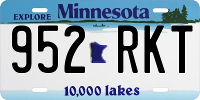 MN license plate 952RKT