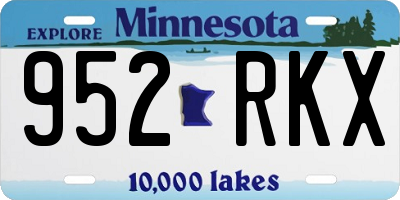 MN license plate 952RKX