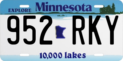 MN license plate 952RKY