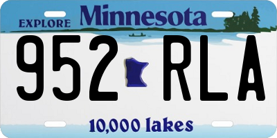 MN license plate 952RLA