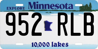MN license plate 952RLB