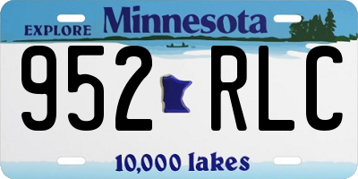 MN license plate 952RLC