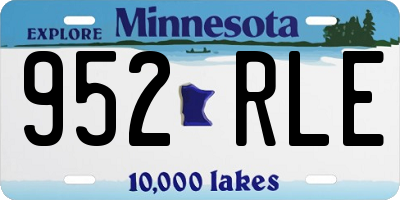 MN license plate 952RLE