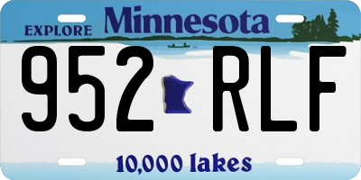 MN license plate 952RLF