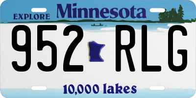MN license plate 952RLG