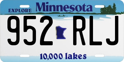 MN license plate 952RLJ