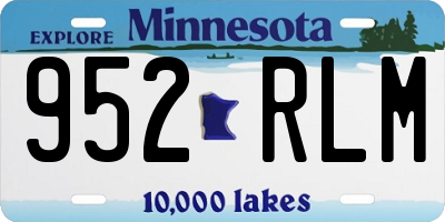 MN license plate 952RLM