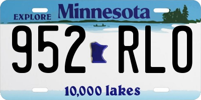 MN license plate 952RLO
