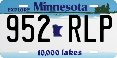 MN license plate 952RLP