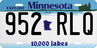 MN license plate 952RLQ