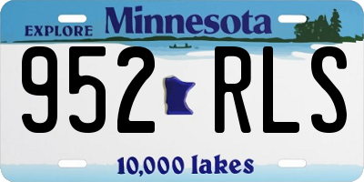 MN license plate 952RLS