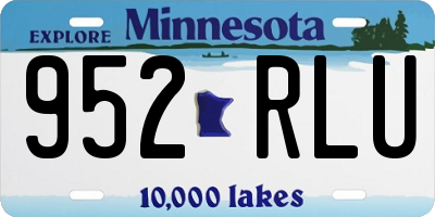 MN license plate 952RLU