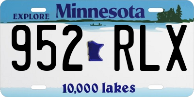 MN license plate 952RLX