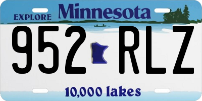 MN license plate 952RLZ