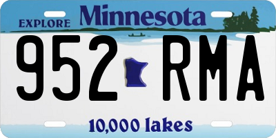 MN license plate 952RMA