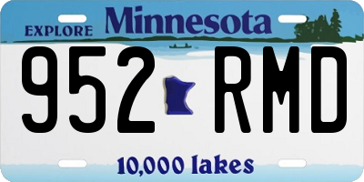 MN license plate 952RMD