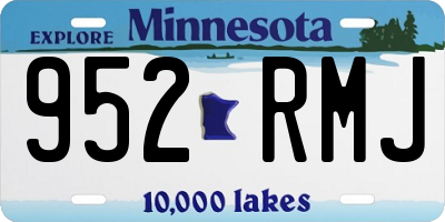 MN license plate 952RMJ