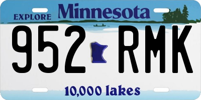 MN license plate 952RMK